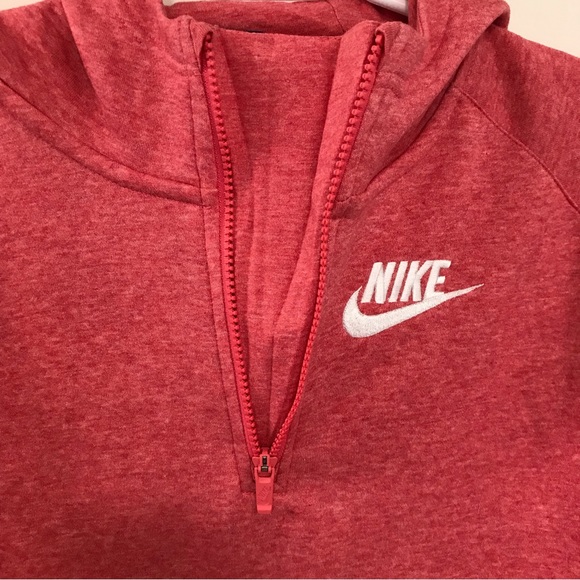 Nike Pink Pullover Half Zip Hooded Poncho - Picture 3 of 9